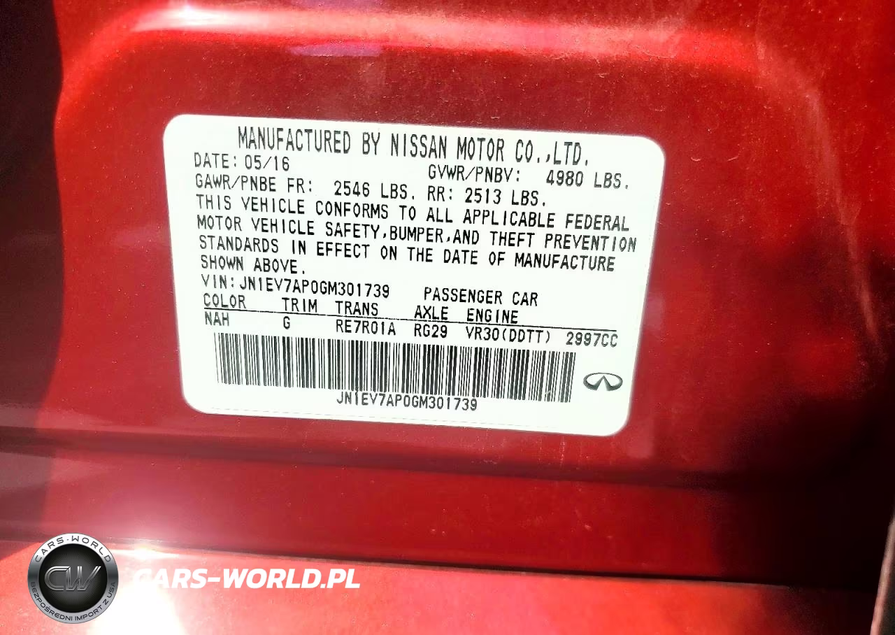 2016 Infiniti Q50 3.0T Premium VIN:JN1EV7AP0GM301739 - 12