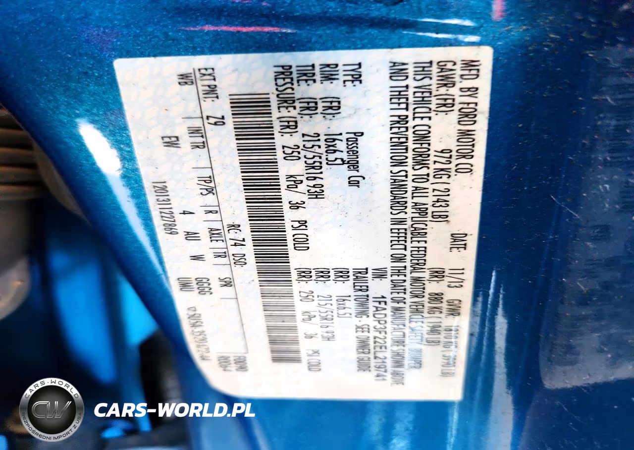 2014 Ford Focus Se VIN:1FADP3F22EL219741 - 12