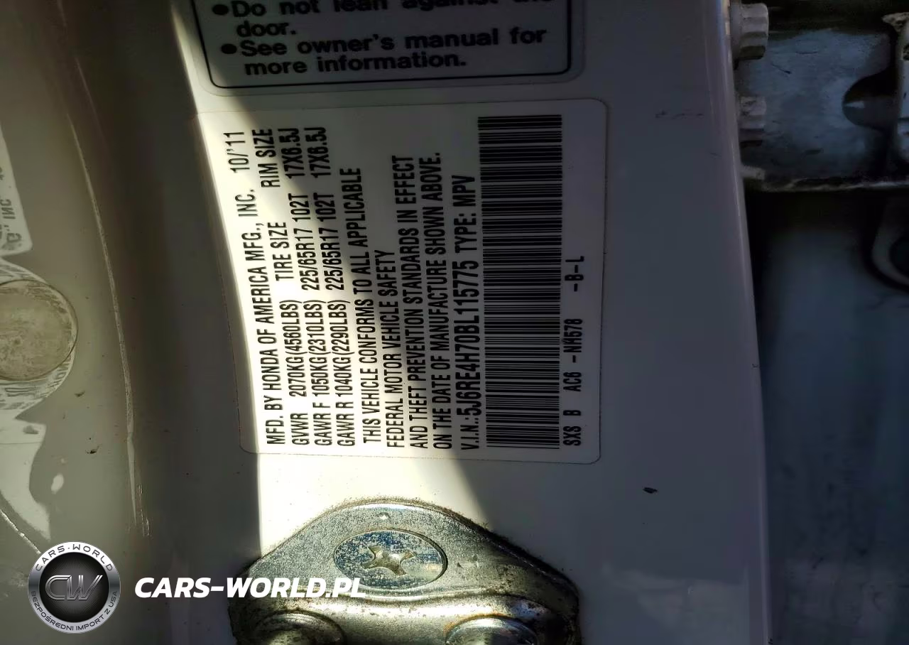 2011 Honda Cr-V Ex-L VIN:5J6RE4H70BL115775 - 12