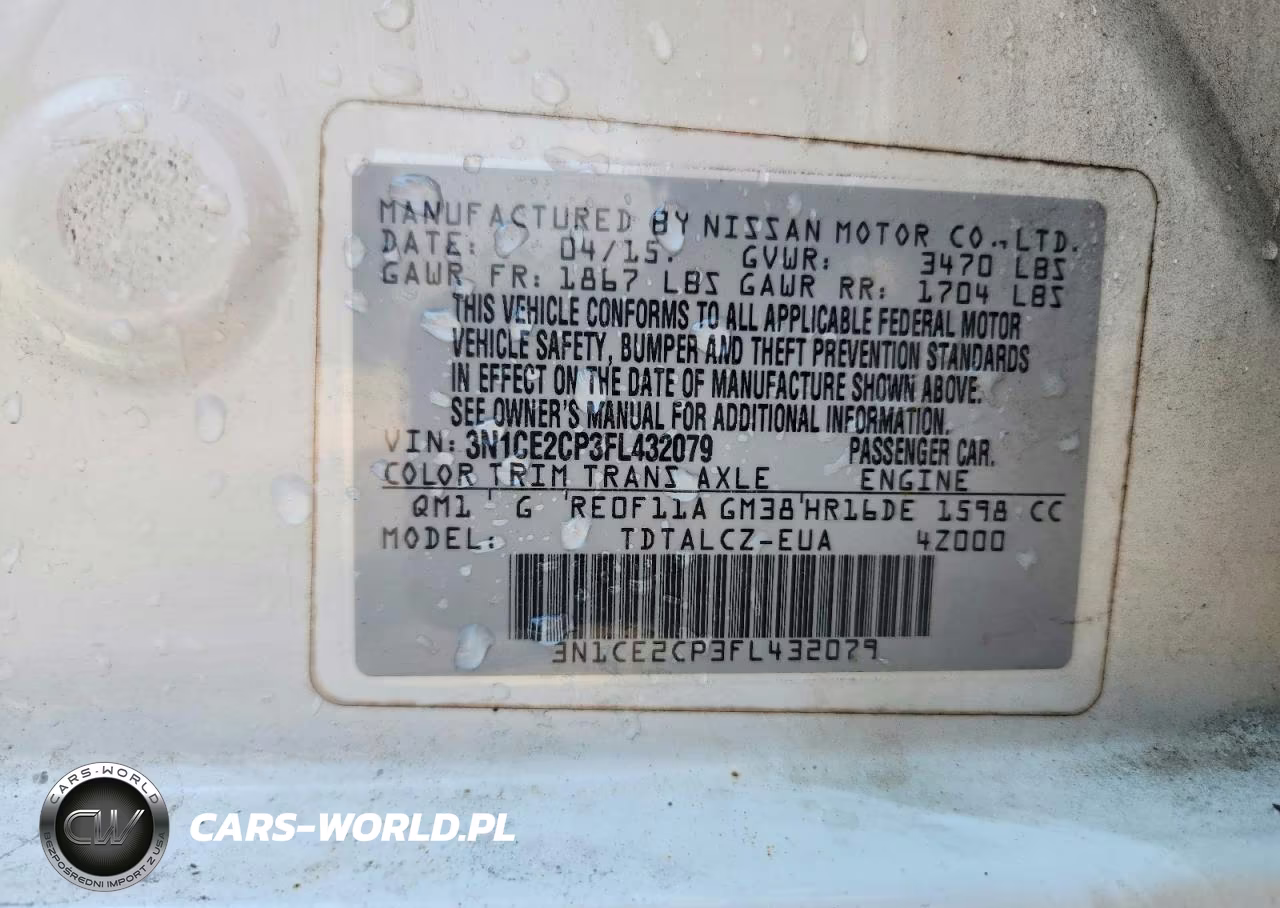 2015 Nissan Versa Note S Plus VIN:3N1CE2CP3FL432079 - 13