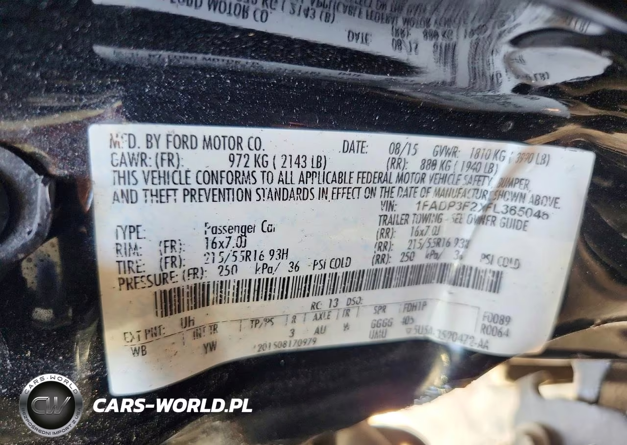 2015 Ford Focus Se VIN:1FADP3F2XFL365046 - 13