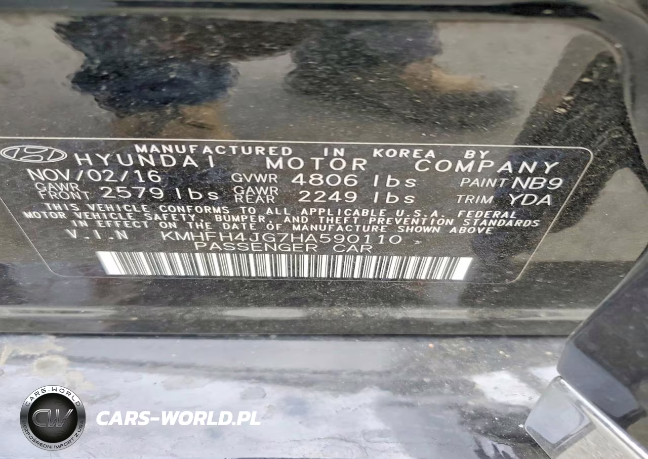 2017 Hyundai Azera Limited VIN:KMHFH4JG7HA590110 - 13