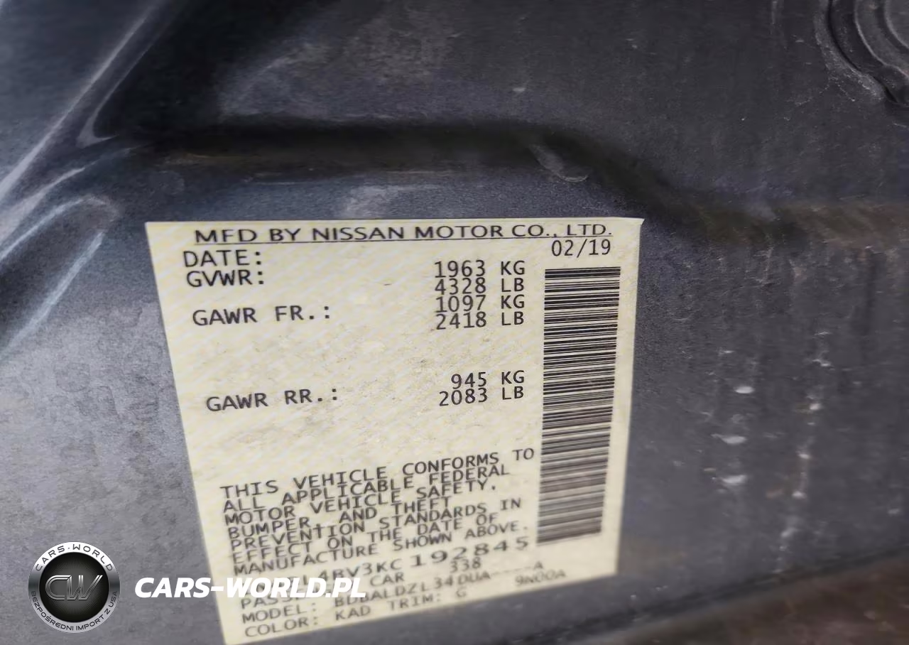 2019 Nissan Altima VIN:1N4BL4BV3KC192845 - 13