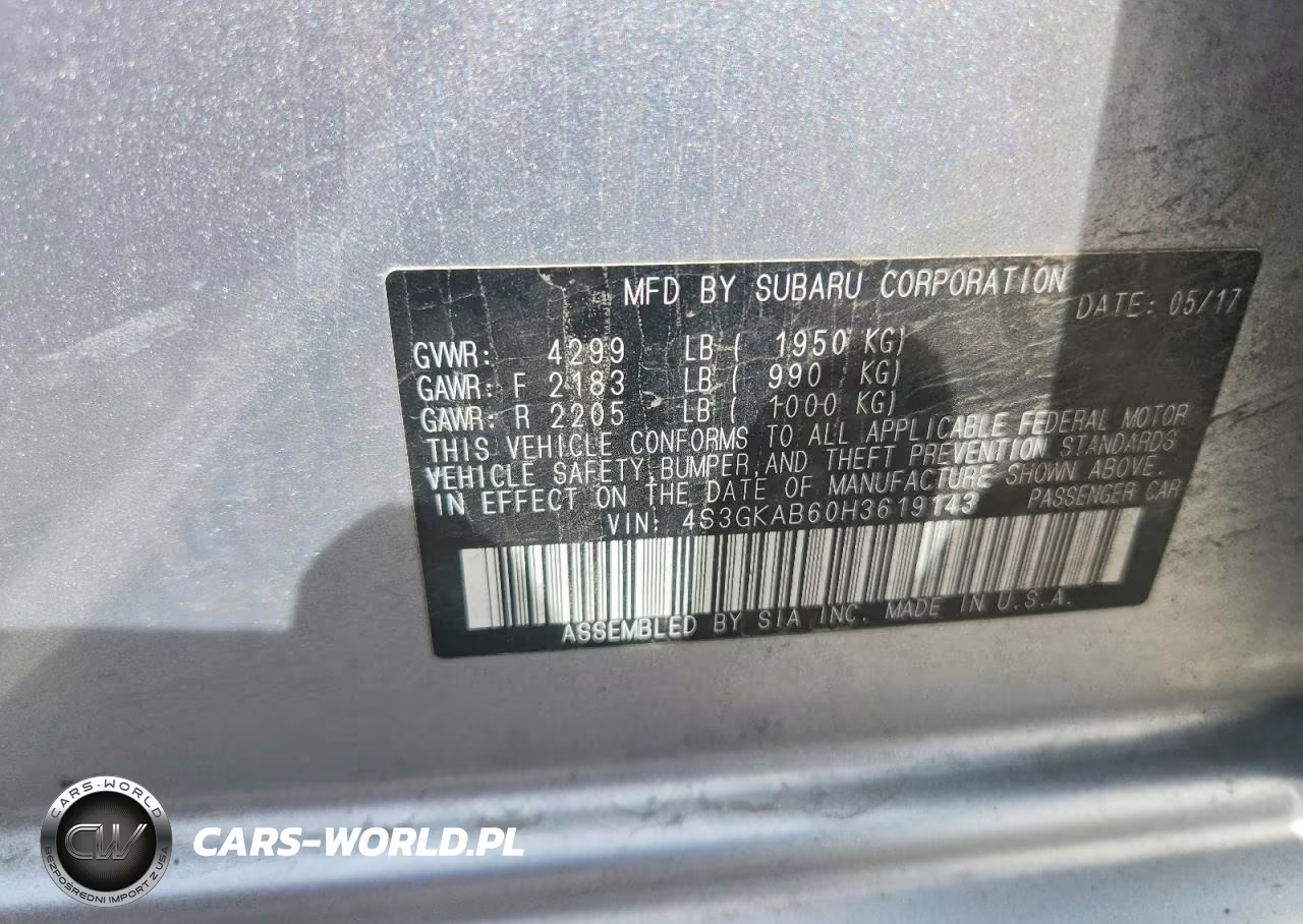 2017 Subaru Impreza Premium VIN:4S3GKAB60H3619143 - 12