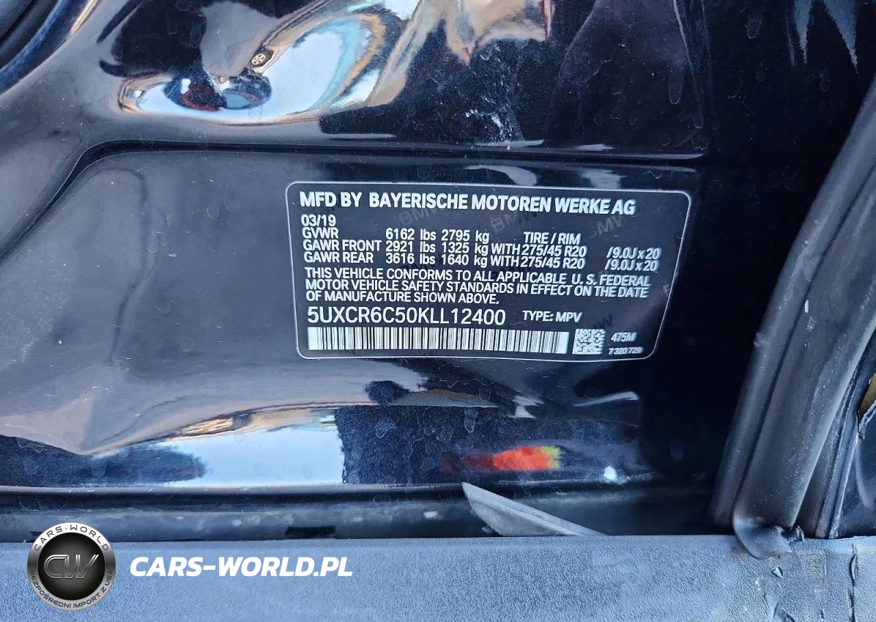 2019 BMW X5 xDrive40I VIN:5UXCR6C50KLL12400 - 14