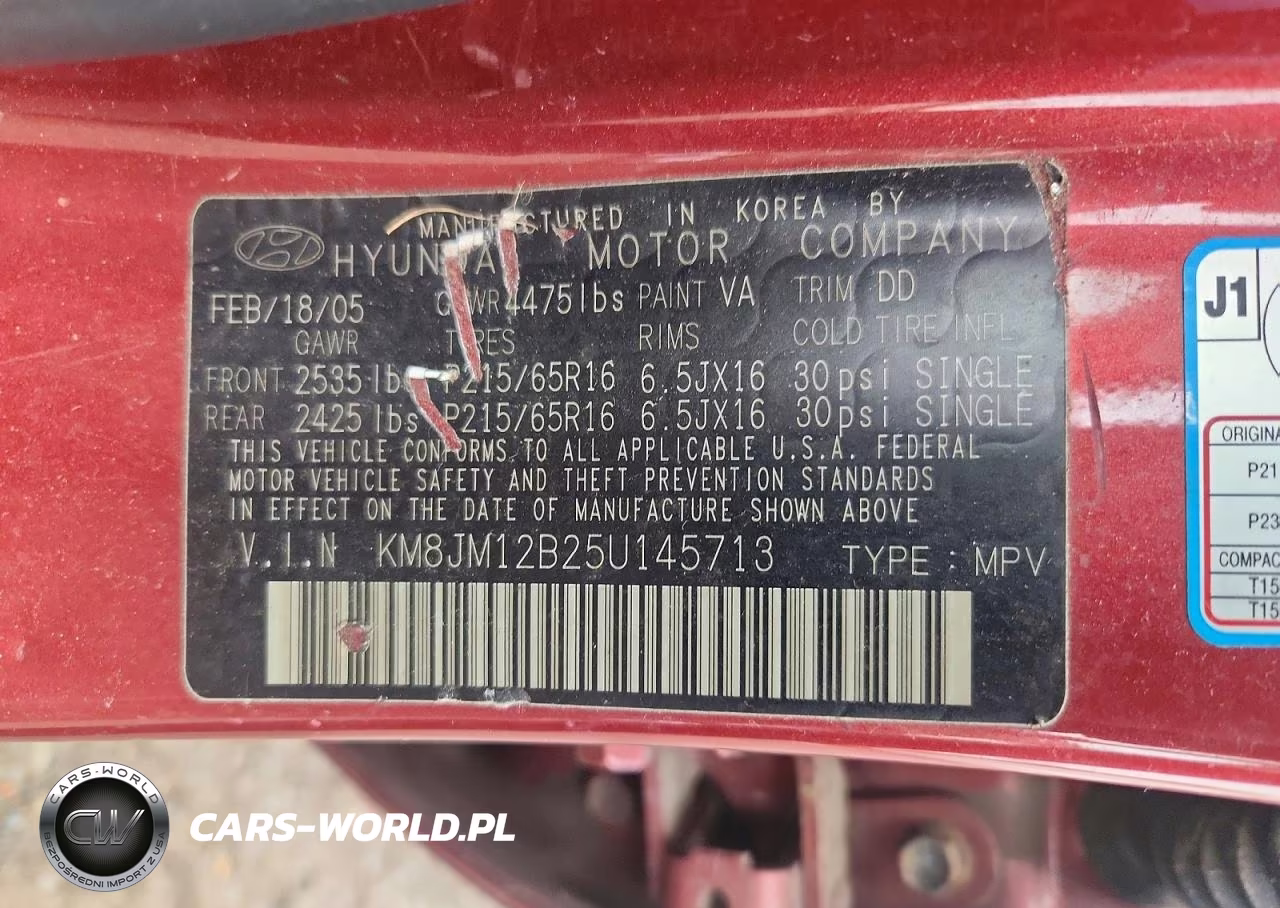 2005 Hyundai Tucson Gl VIN:KM8JM12B25U145713 - 13