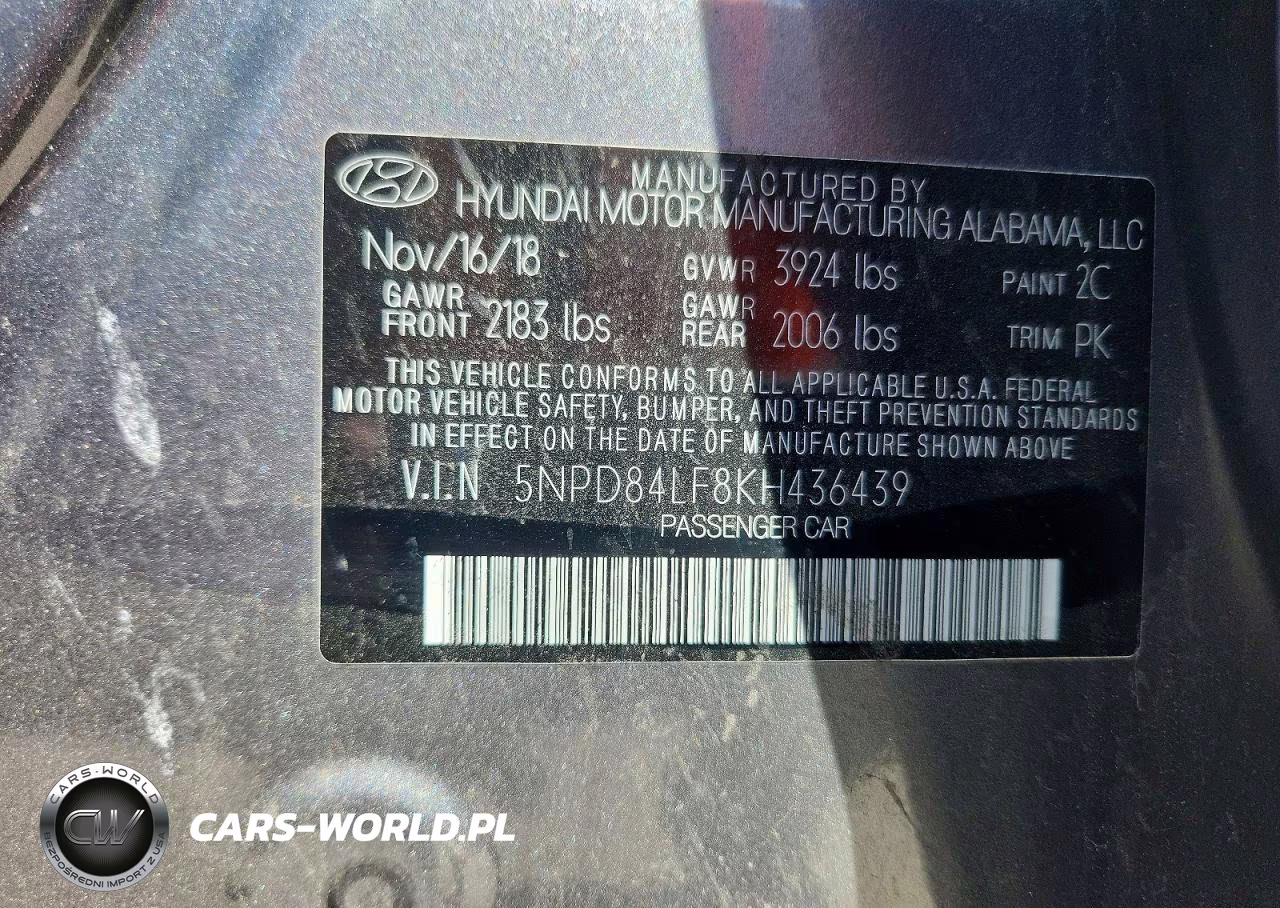 2019 Hyundai Elantra Sel VIN:5NPD84LF8KH436439 - 12