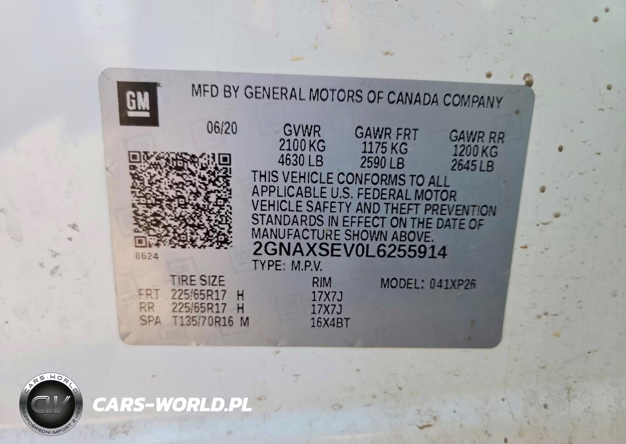 2020 Chevrolet Equinox Ls VIN:2GNAXSEV0L6255914 - 13