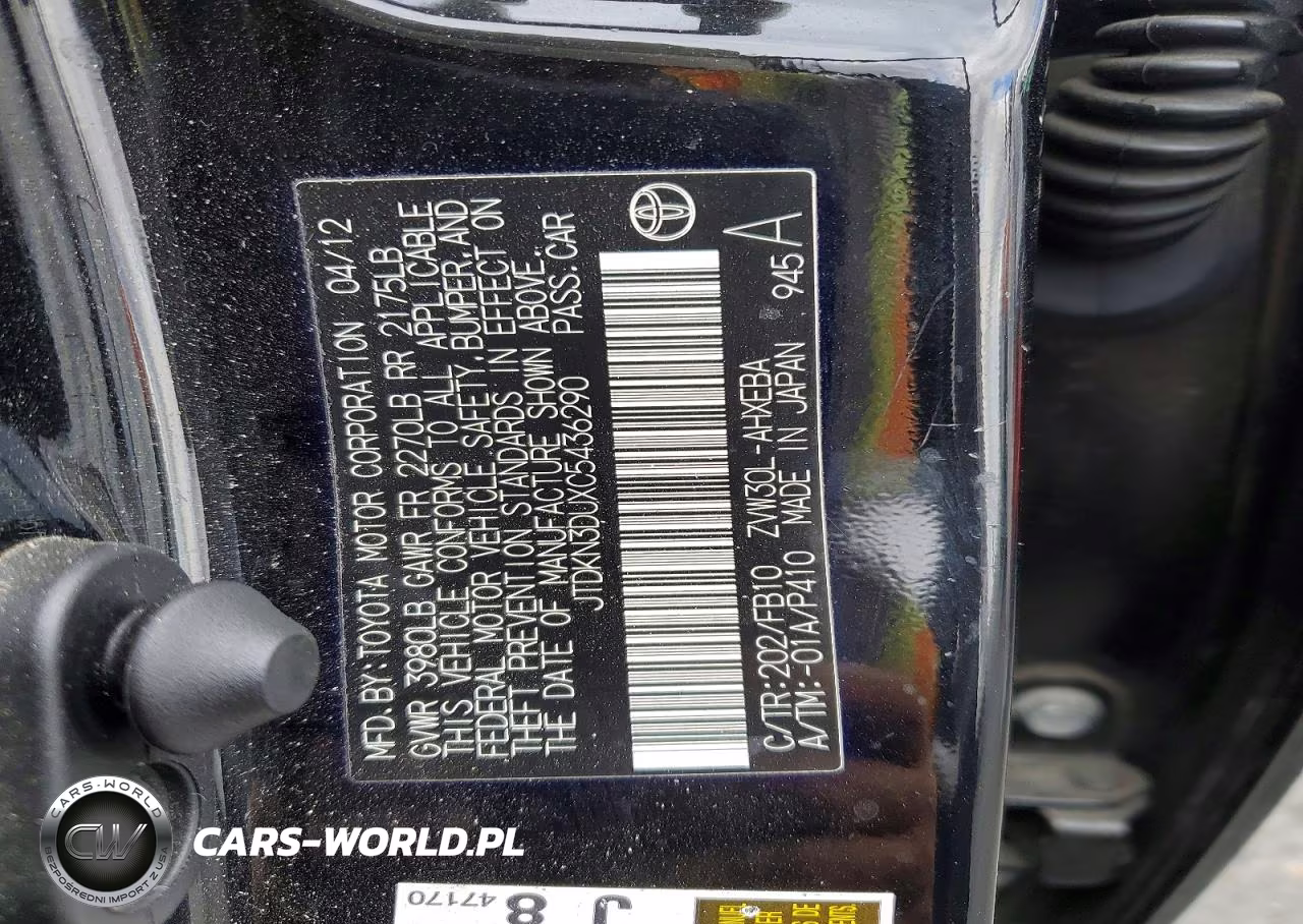 2012 Toyota Prius Three VIN:JTDKN3DUXC5436290 - 12