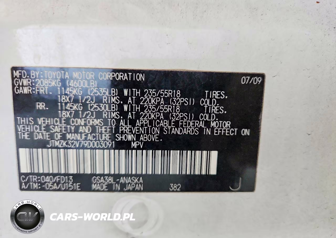2009 Toyota Rav4 Sport VIN:JTMZK32V79D003091 - 13