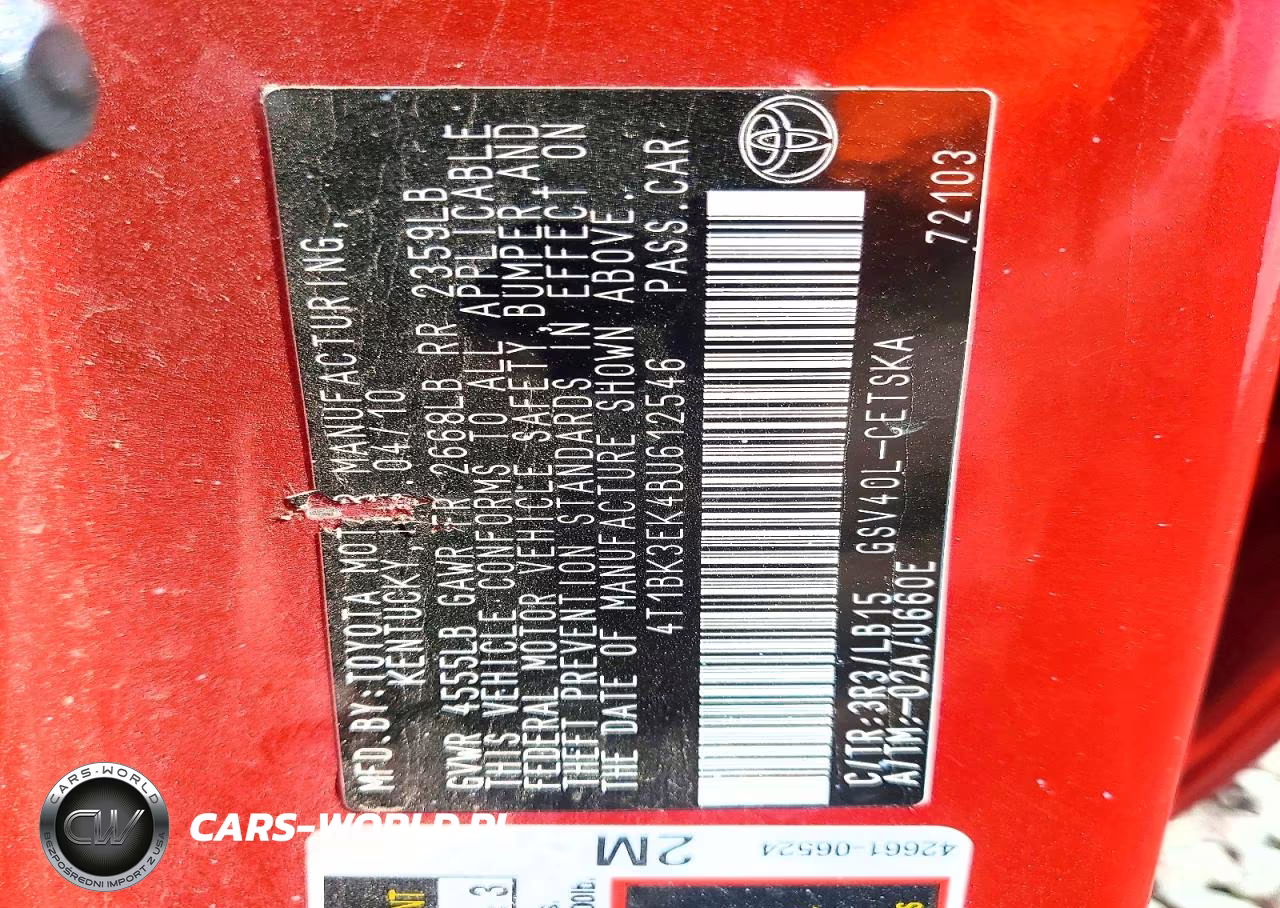 2011 Toyota Camry Se V6 VIN:4T1BK3EK4BU612546 - 12