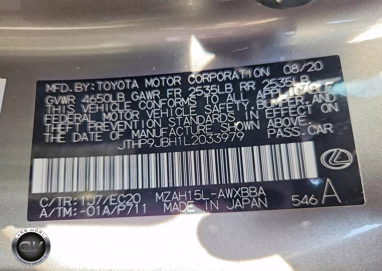 2020 Lexus Ux 250H VIN:JTHP9JBH1L2033979 - 12