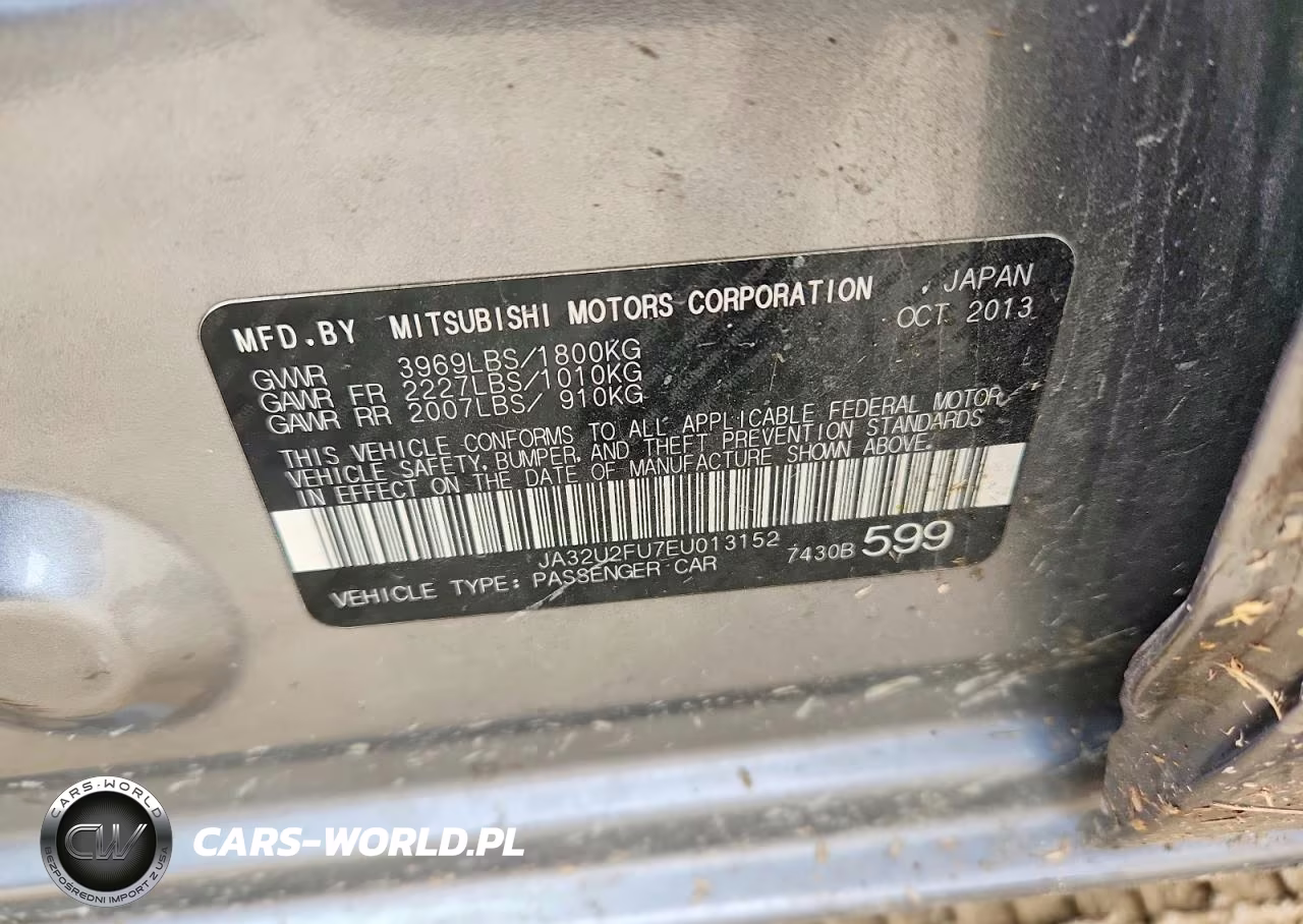 2014 Mitsubishi Lancer Es-Es Sport VIN:JA32U2FU7EU013152 - 12