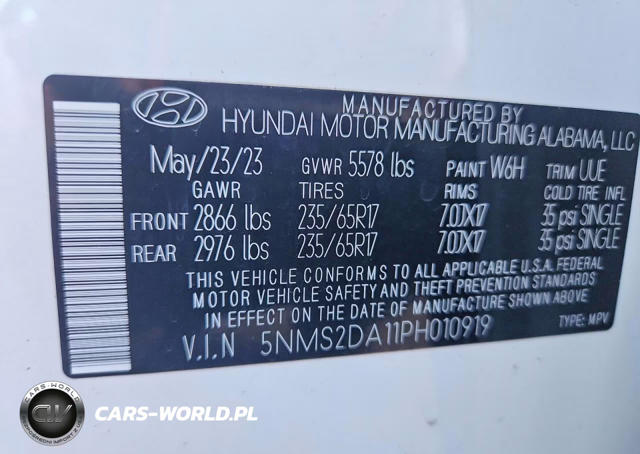 2023 Hyundai Santa Fe Blue VIN:5NMS2DA11PH010919 - 13