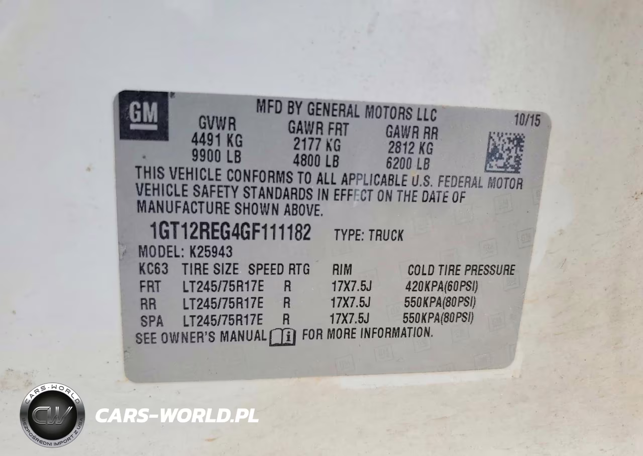 2016 GMC Sierra K2500 Heavy Duty VIN:1GT12REG4GF111182 - 12