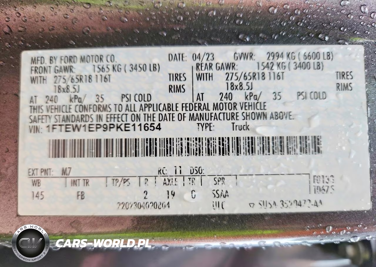 2023 Ford F150 Supercrew VIN:1FTEW1EP9PKE11654 - 12