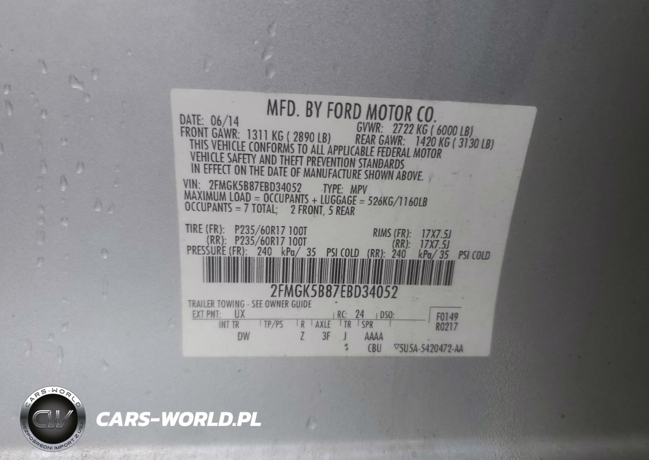 2014 Ford Flex Se VIN:2FMGK5B87EBD34052 - 13