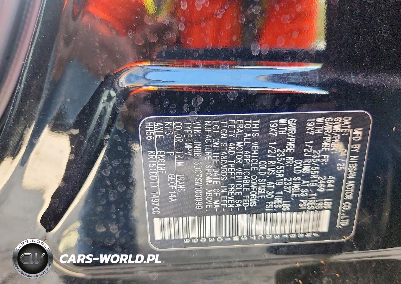 2025 Nissan Rogue Platinum VIN:JN8BT3DC7SW103099 - 14