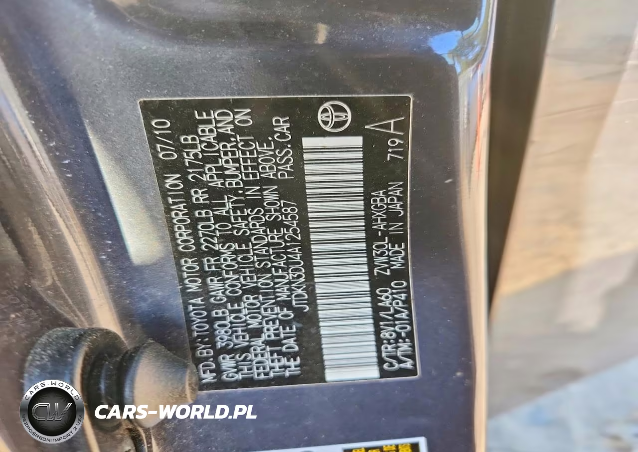 2010 Toyota Prius Iv VIN:JTDKN3DU4A1254587 - 12