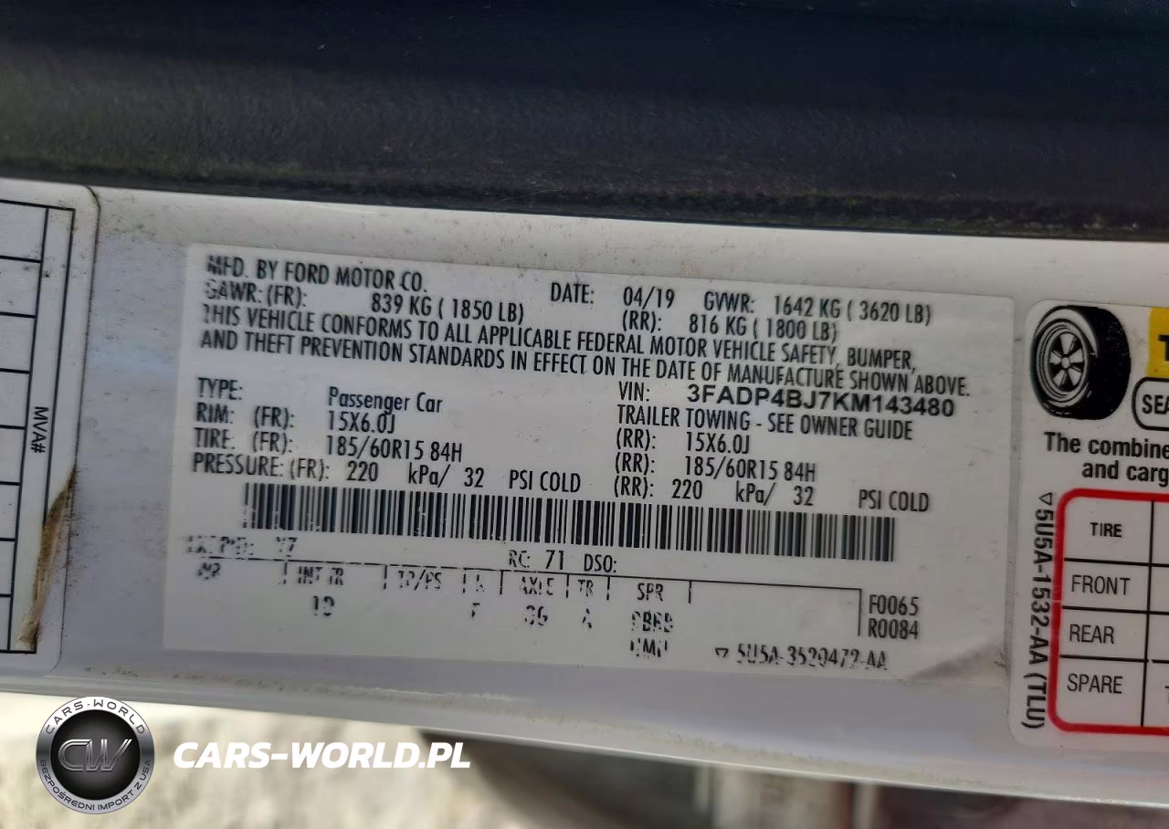 2019 Ford Fiesta Se VIN:3FADP4BJ7KM143480 - 12