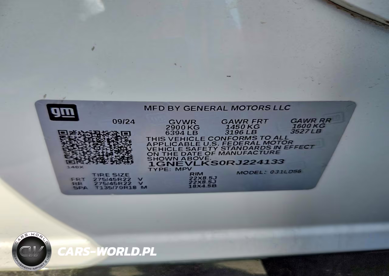 2024 Chevrolet Traverse Rs VIN:1GNEVLKS0RJ224133 - 13