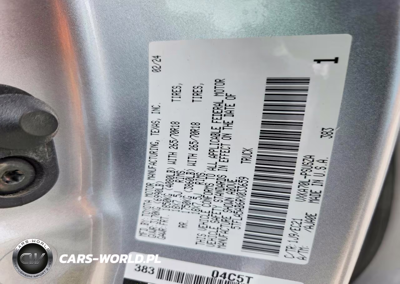 2024 Toyota Tundra Sr5 VIN:5TFLA5AB6RX033659 - 12