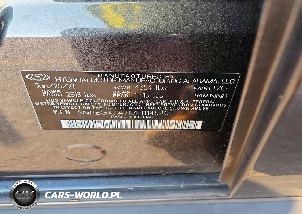 2021 Hyundai Sonata Se VIN:5NPEG4JA7MH114540 - 12
