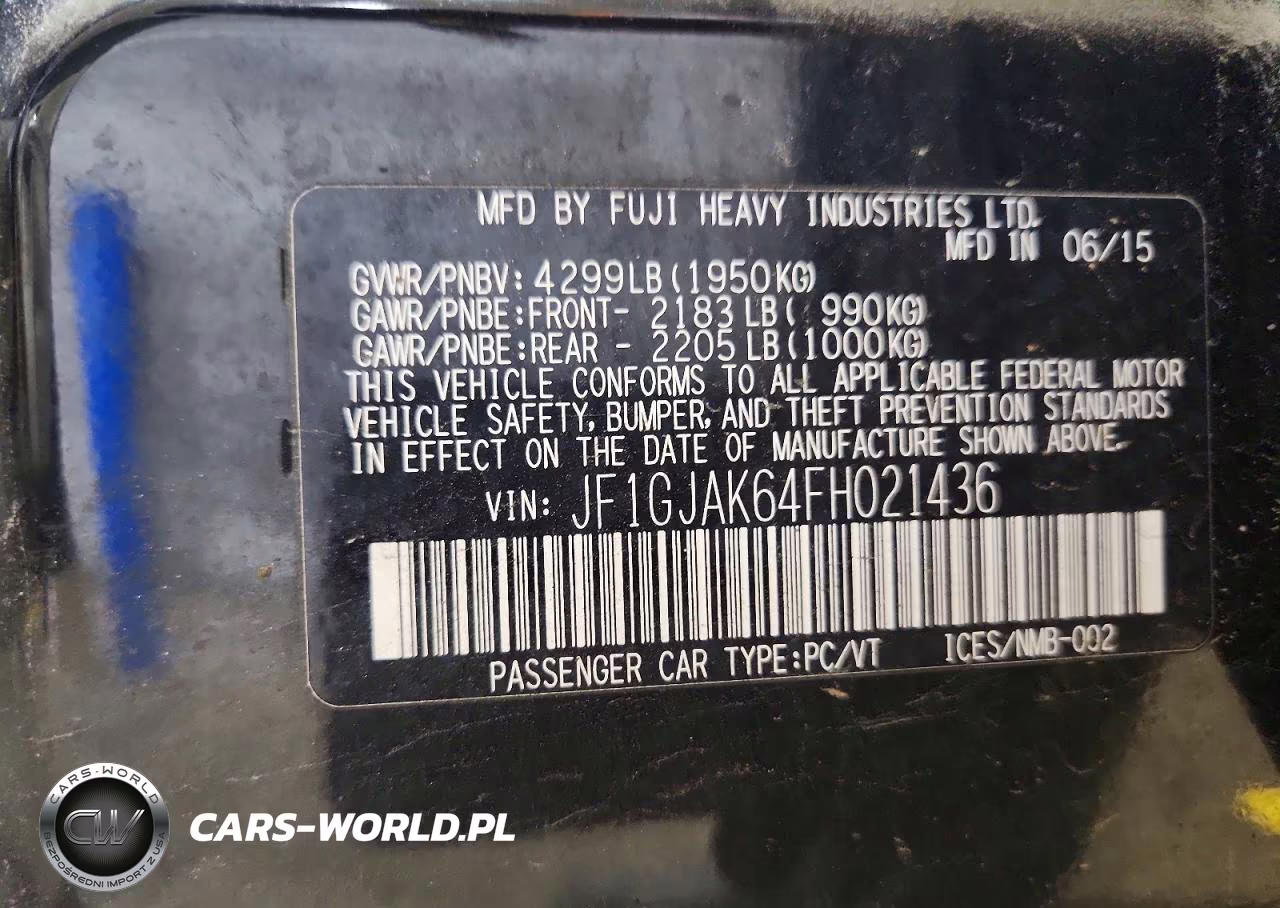 2015 Subaru Impreza Premium Plus VIN:JF1GJAK64FH021436 - 13