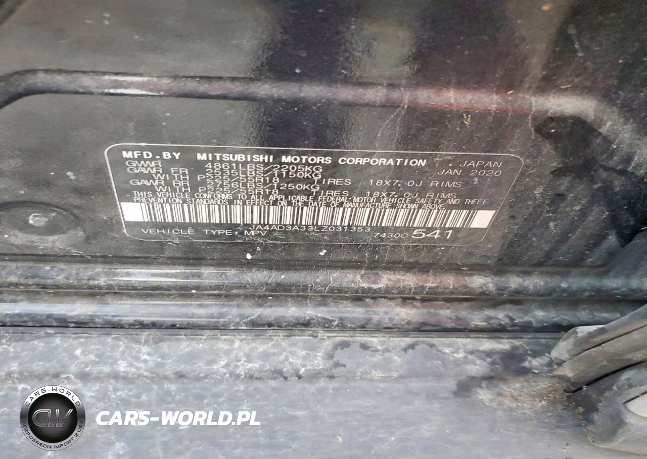 2020 Mitsubishi Outlander Se VIN:JA4AD3A33LZ031353 - 12