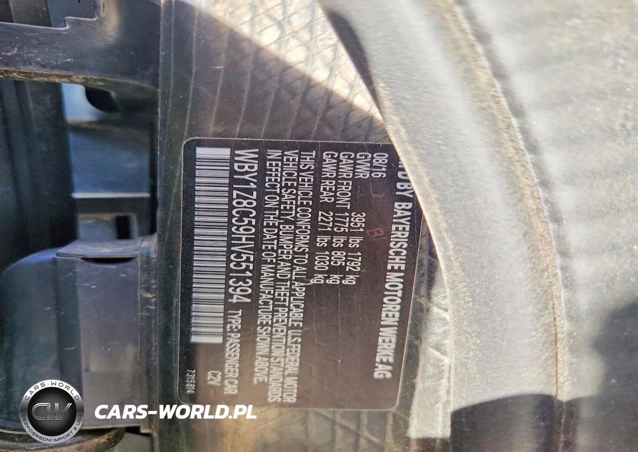 2017 BMW I3 Rex VIN:WBY1Z8C59HV551394 - 12
