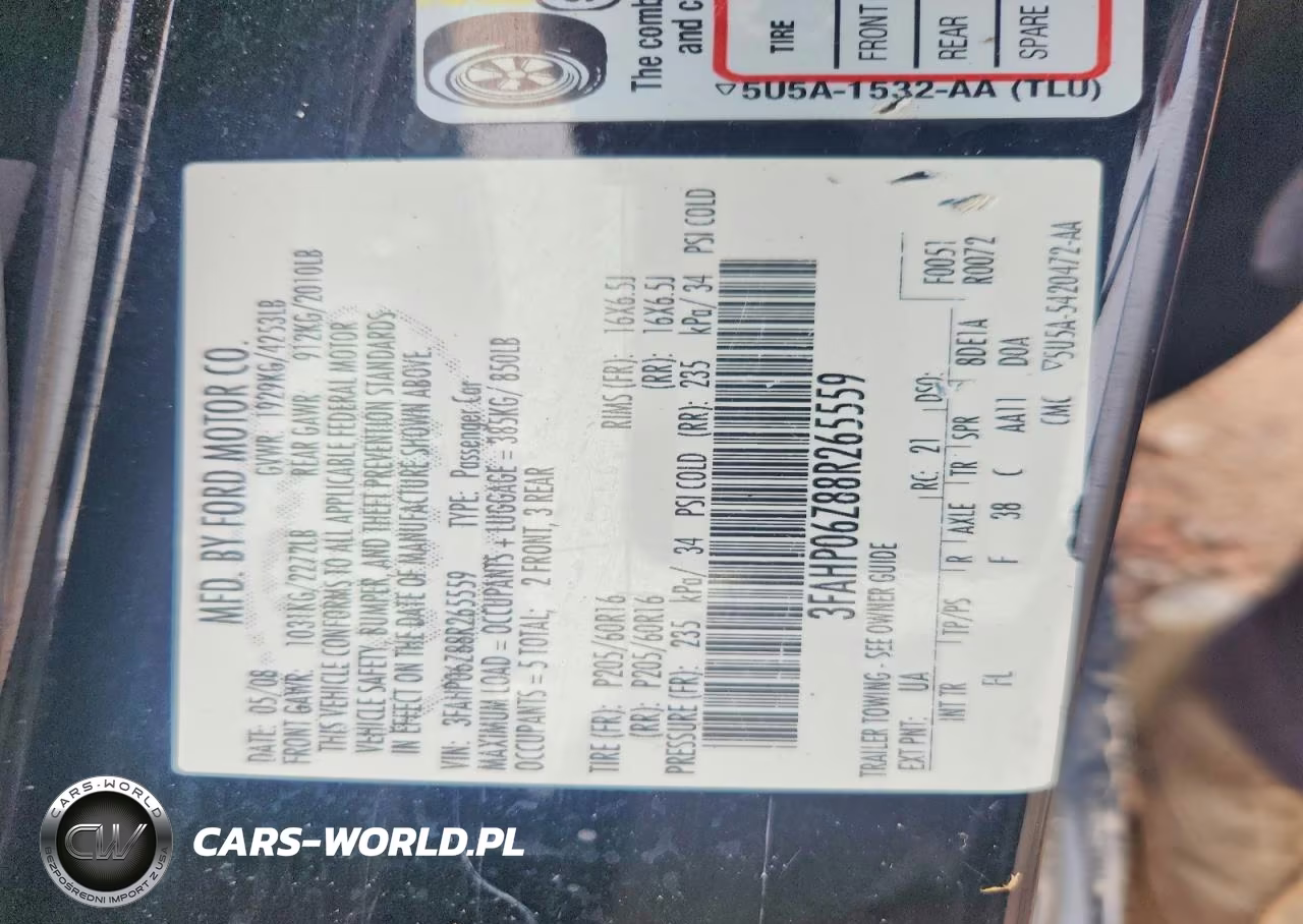 2008 Ford Fusion S VIN:3FAHP06Z88R265559 - 12