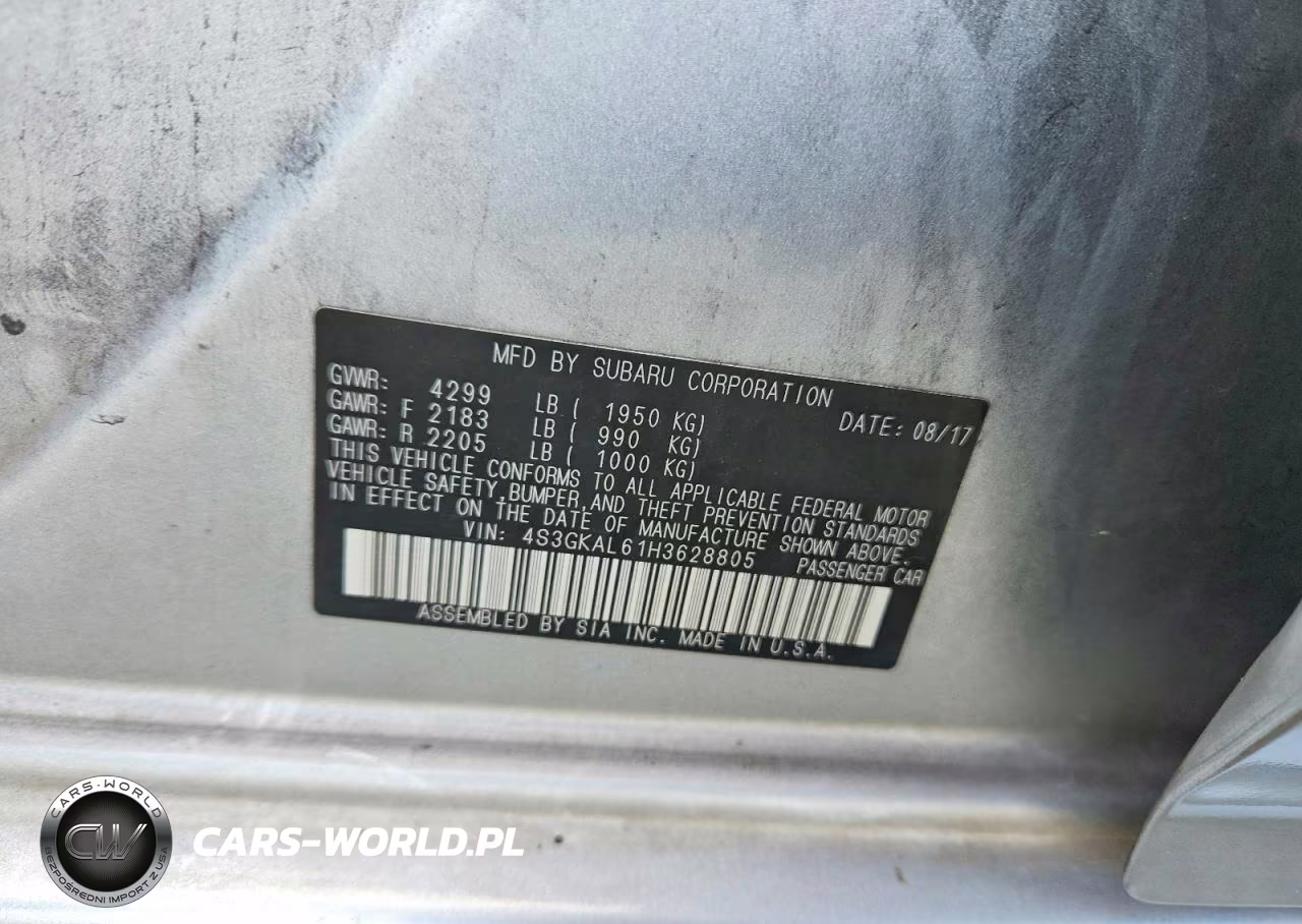 2017 Subaru Impreza Sport VIN:4S3GKAL61H3628805 - 12
