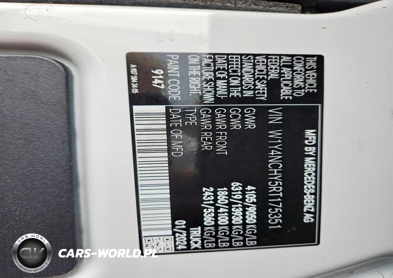 2024 Mercedes-Benz Sprinter 2500 Delivery Van VIN:W1Y4NCHY5RT175351 - 13