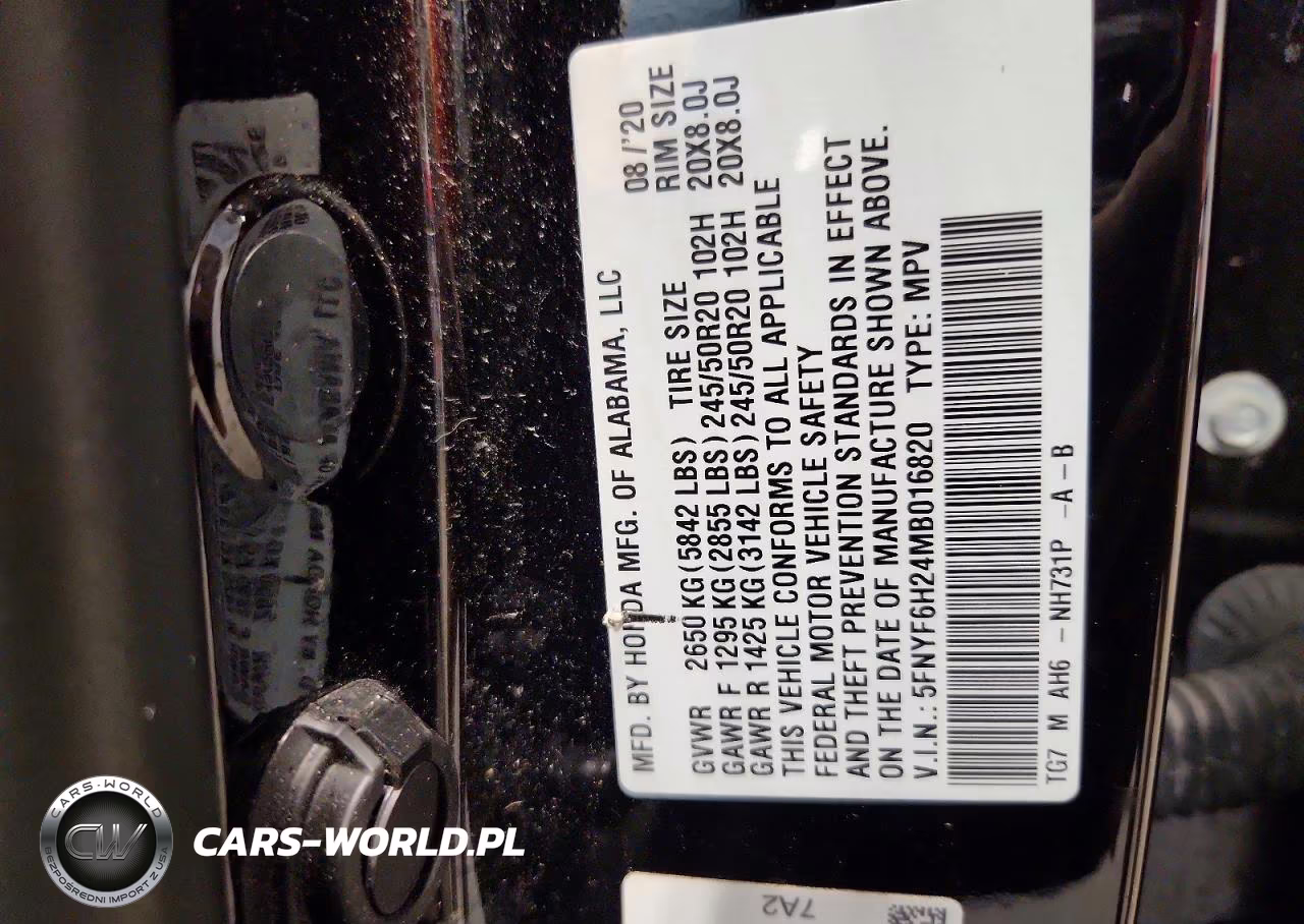 2021 Honda Pilot Ex VIN:5FNYF6H24MB016820 - 13