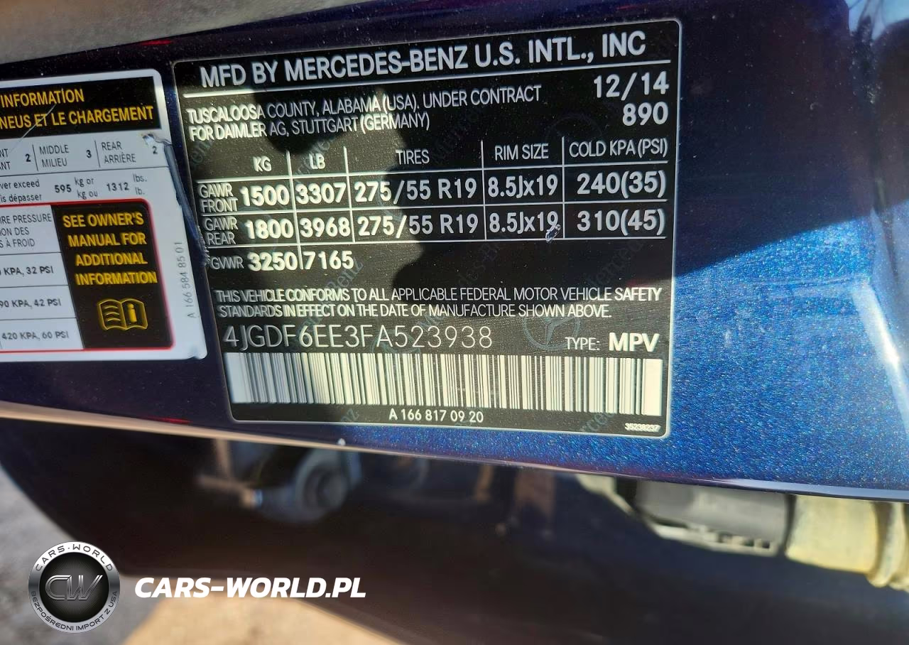 2015 Mercedes-Benz Gl 450 4Matic VIN:4JGDF6EE3FA523938 - 13