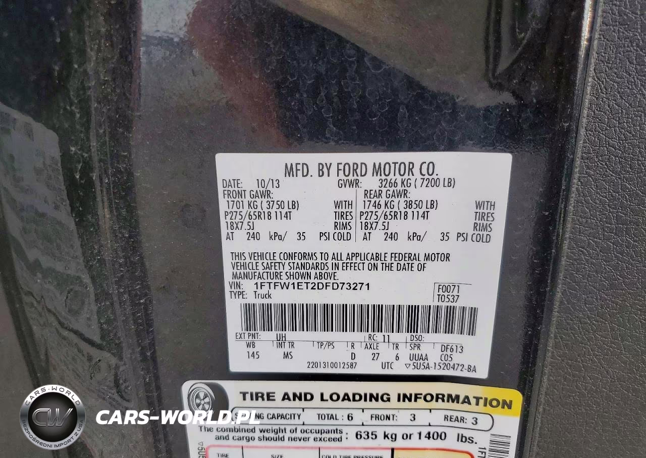 2013 Ford F150 Supercrew VIN:1FTFW1ET2DFD73271 - 12
