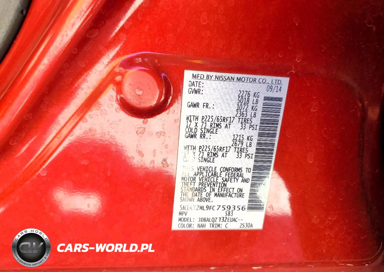 2015 Nissan Rogue Sv VIN:5N1AT2ML9FC759356 - 13