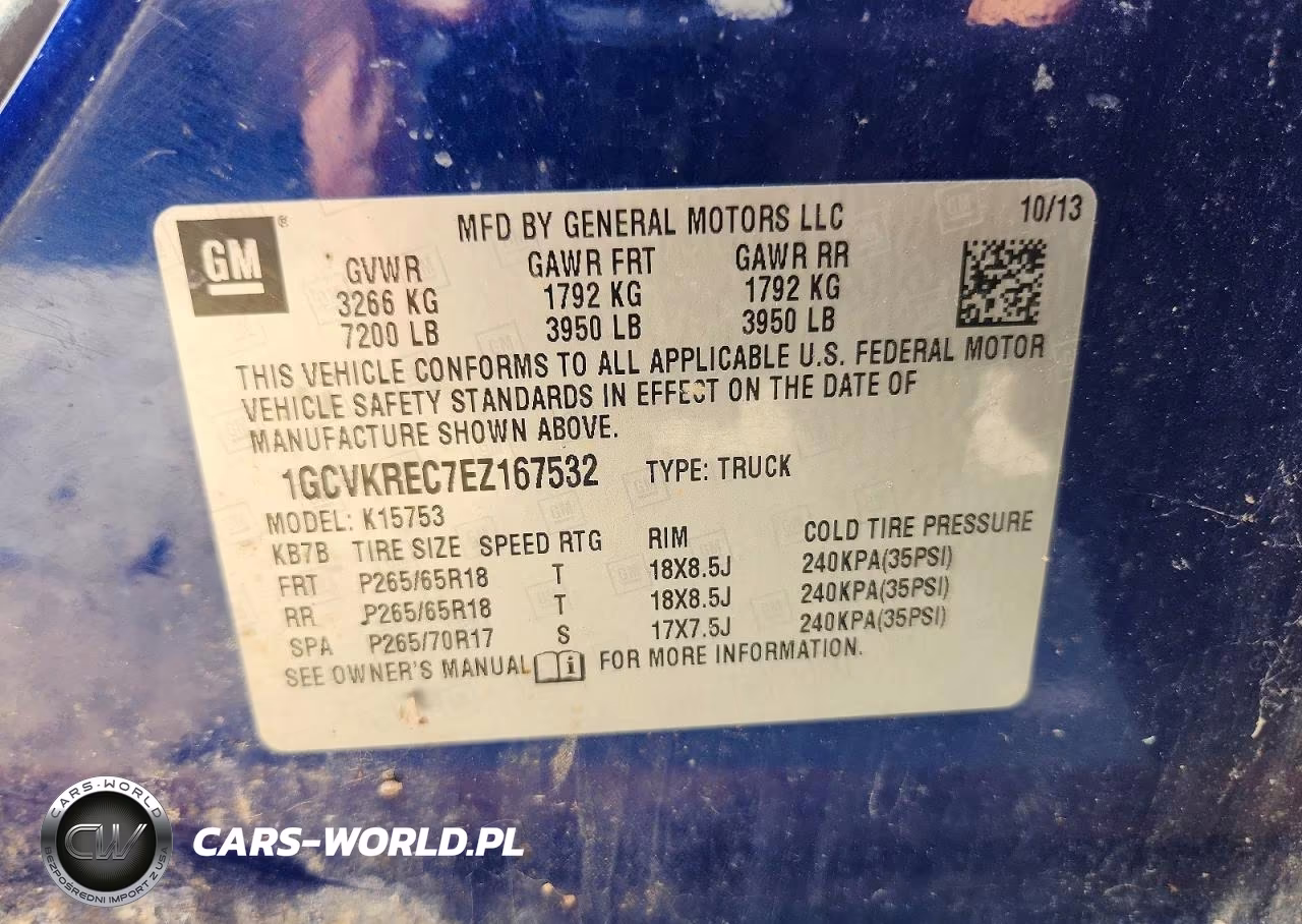 2014 Chevrolet Silverado K1500 Lt VIN:1GCVKREC7EZ167532 - 12