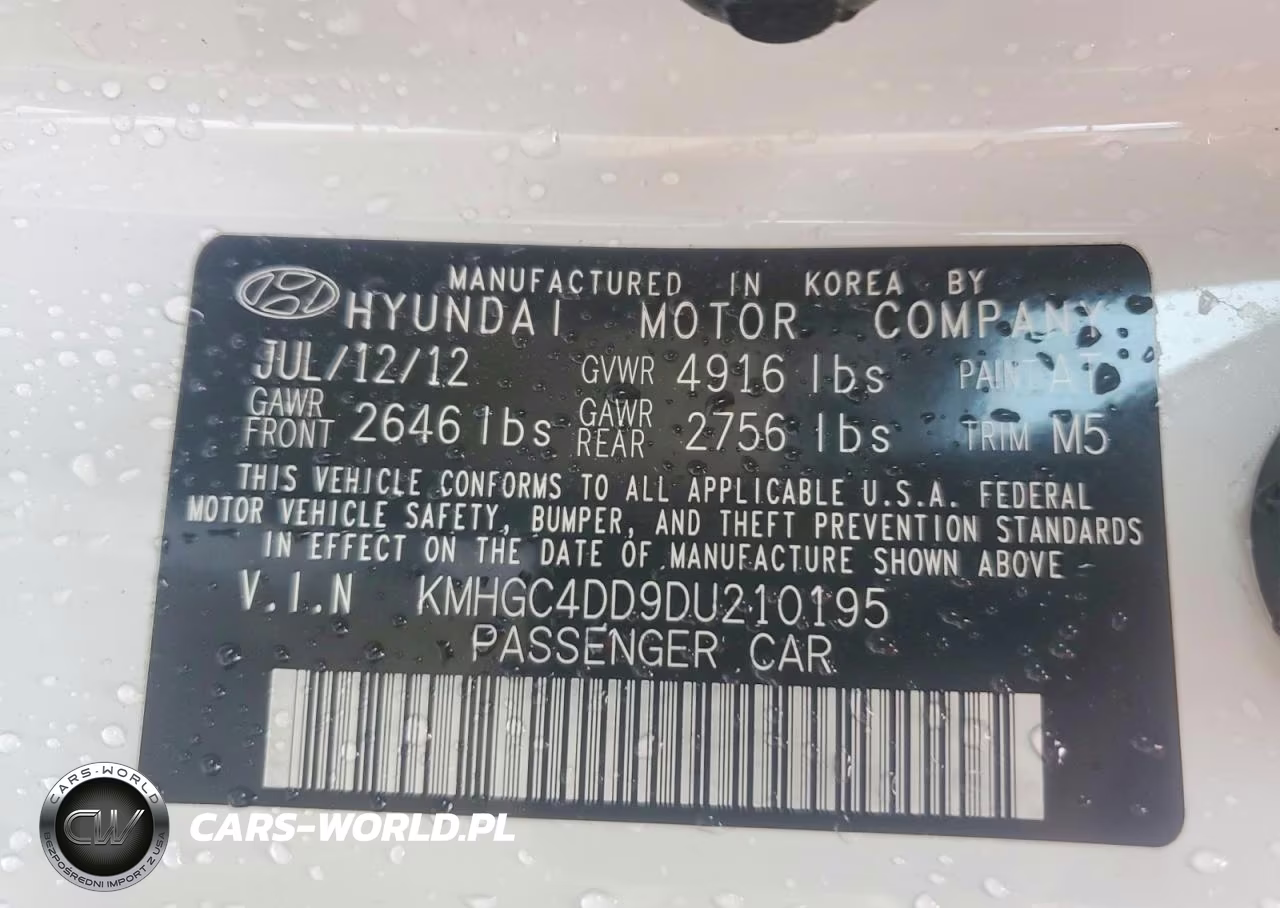 2013 Hyundai Genesis 3.8L VIN:KMHGC4DD9DU210195 - 13