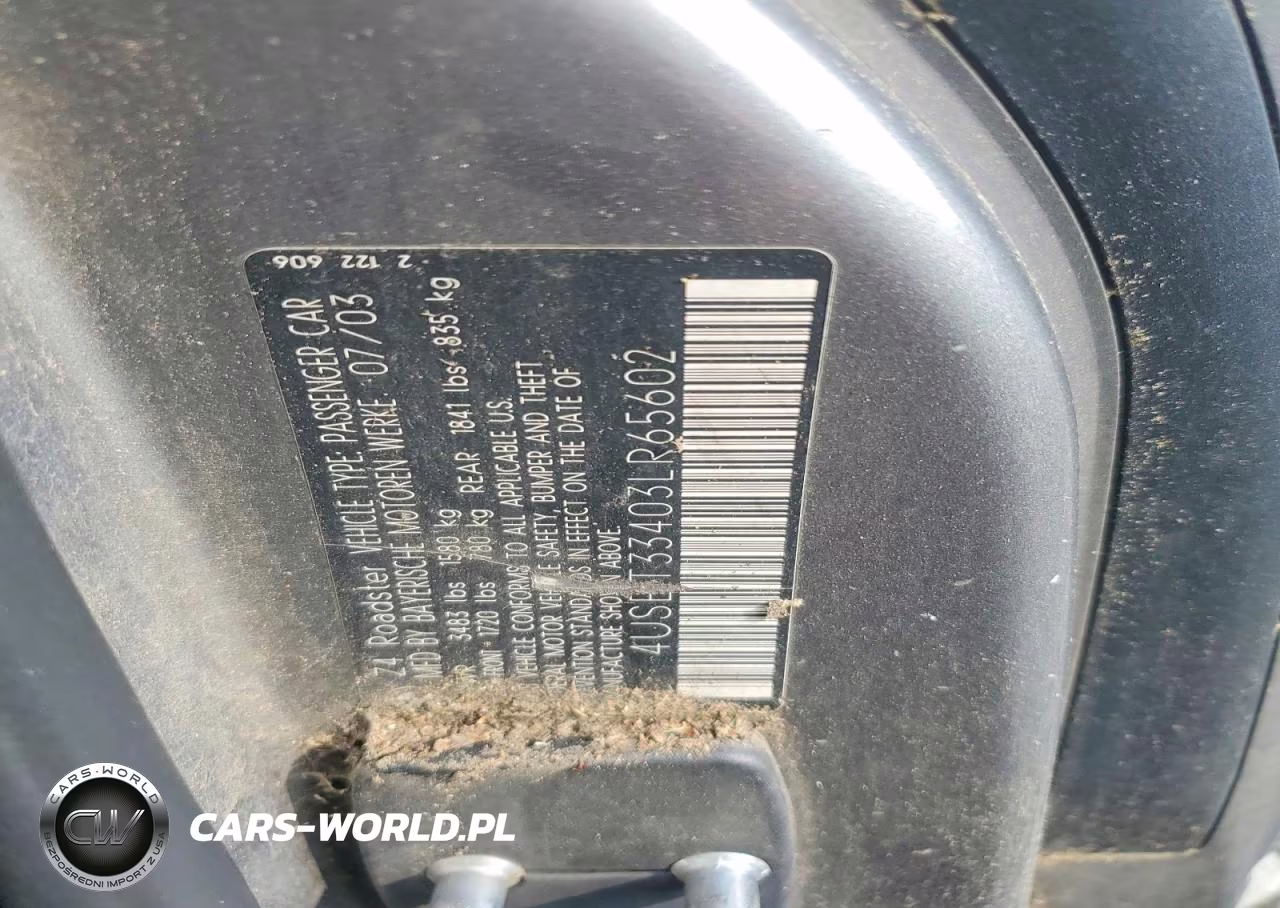 2003 BMW Z4 2.5 VIN:4USBT33403LR65602 - 12