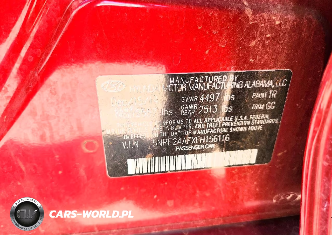 2015 Hyundai Sonata Se VIN:5NPE24AFXFH156116 - 12
