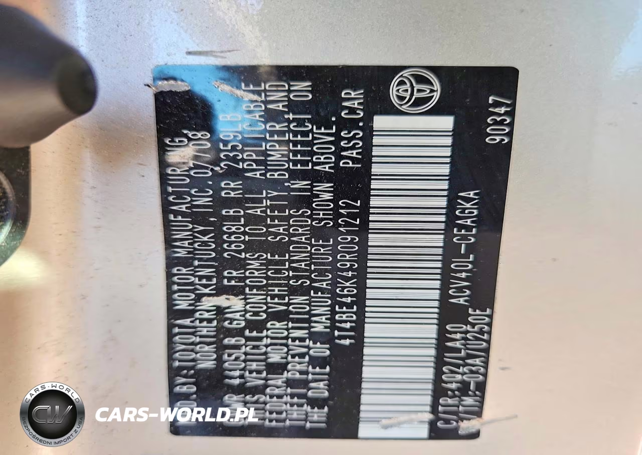 2009 Toyota Camry Xle VIN:4T4BE46K49R091212 - 13