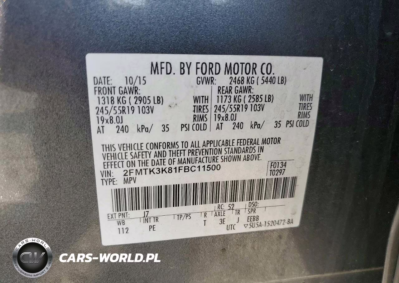 2015 Ford Edge Titanium VIN:2FMTK3K81FBC11500 - 12