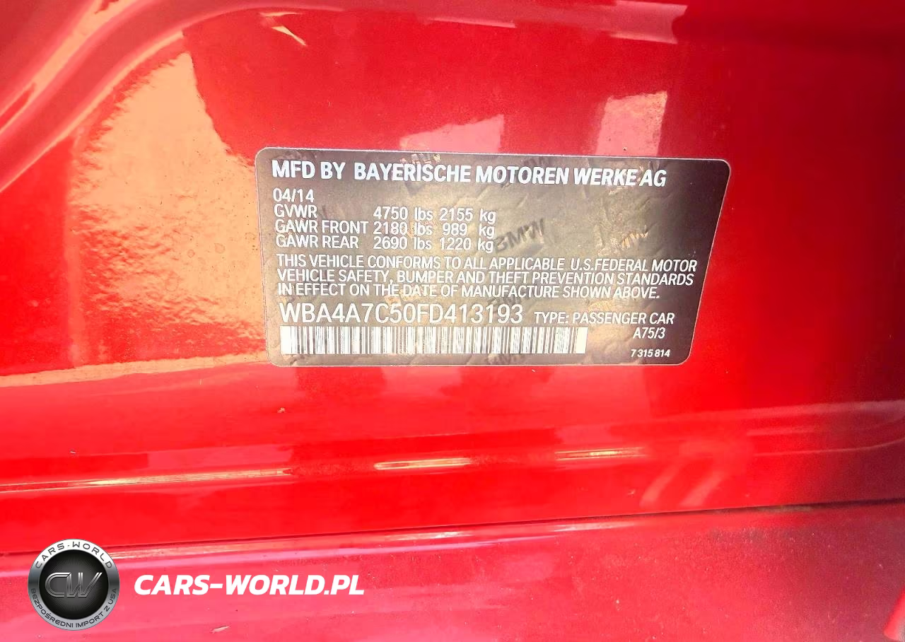 2015 BMW 428 Xi Gran Coupe VIN:WBA4A7C50FD413193 - 10