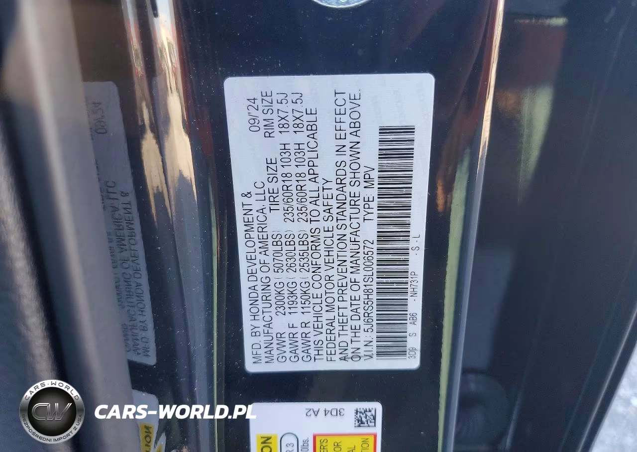 2025 Honda Cr-V Sport-L VIN:5J6RS5H81SL006572 - 13