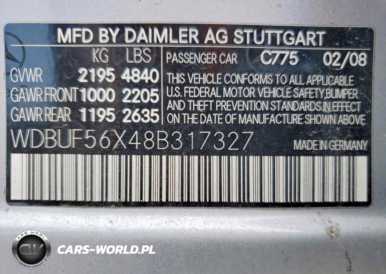 2008 Mercedes-Benz E 350 VIN:WDBUF56X48B317327 - 12