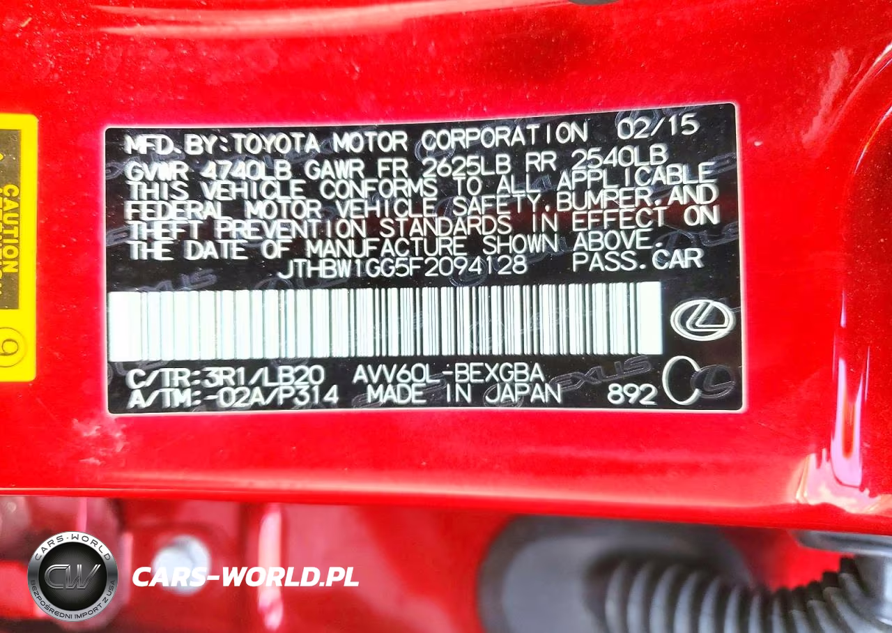 2015 Lexus Es 300H VIN:JTHBW1GG5F2094128 - 12