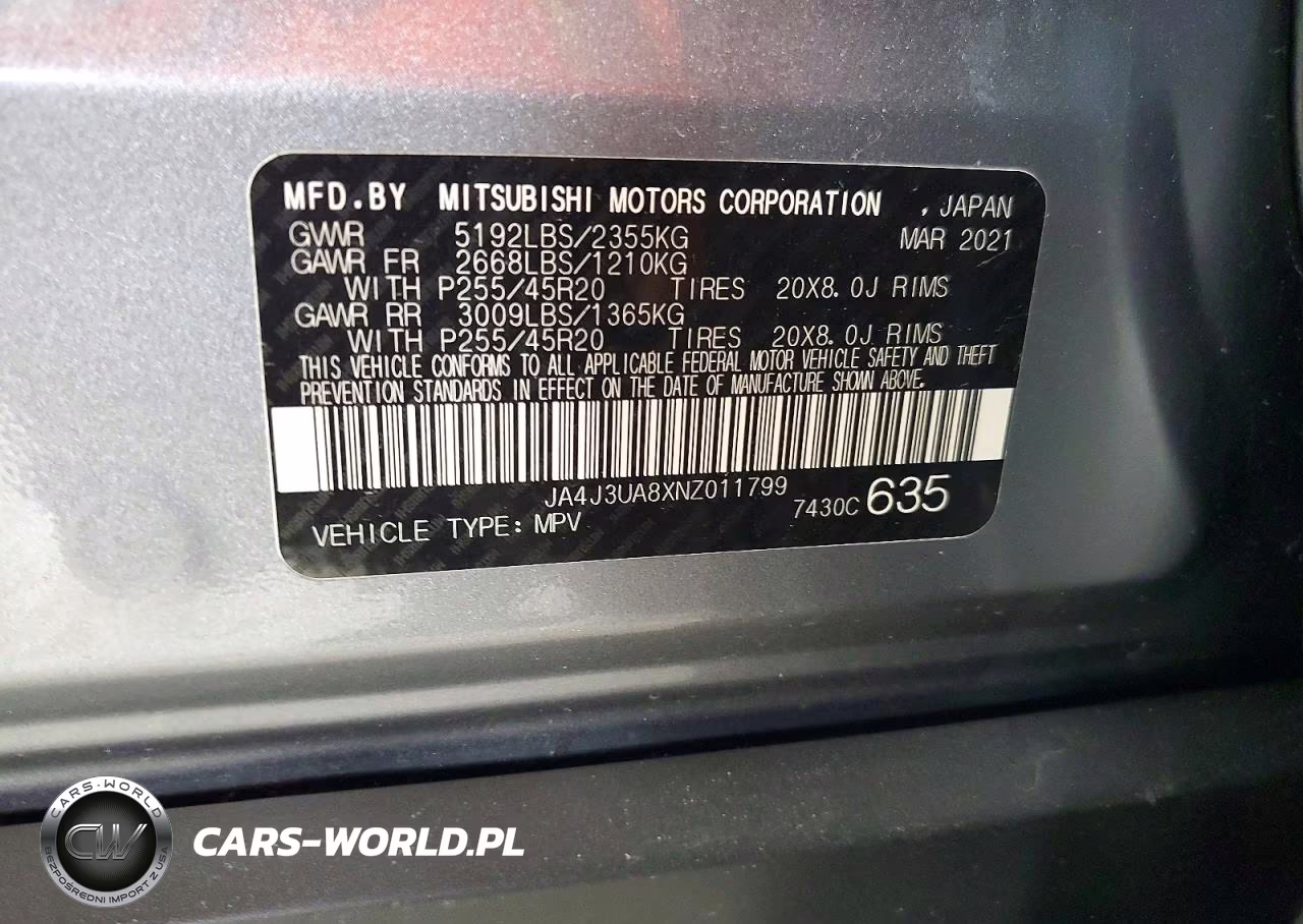 2022 Mitsubishi Outlander Se VIN:JA4J3UA8XNZ011799 - 13