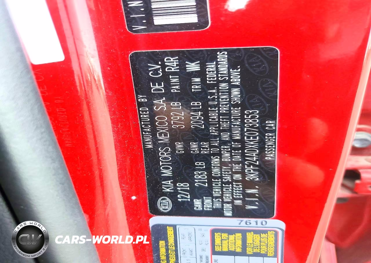 2019 Kia Forte Lxs VIN:3KPF24ADXKE073853 - 12