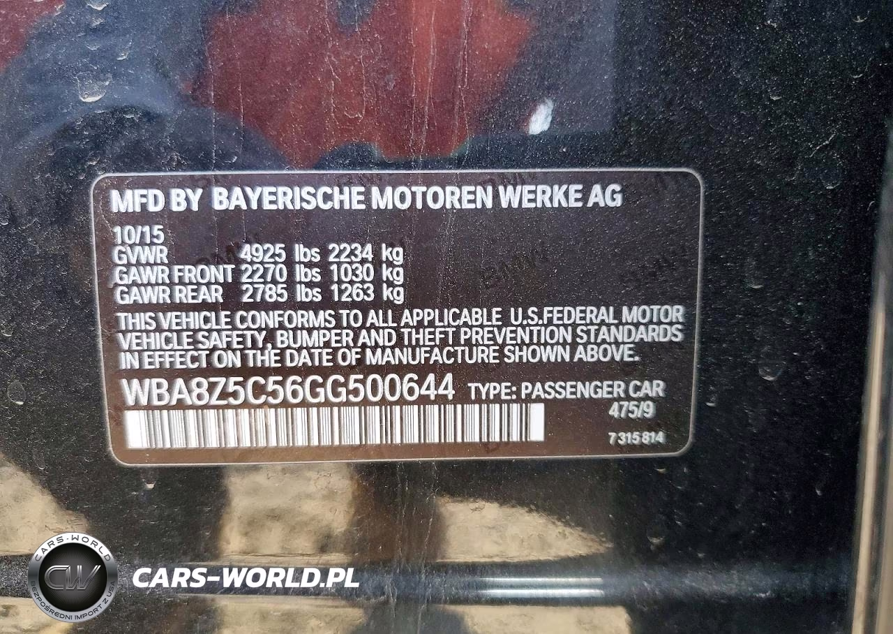2016 BMW 328 Xigt Sulev VIN:WBA8Z5C56GG500644 - 12
